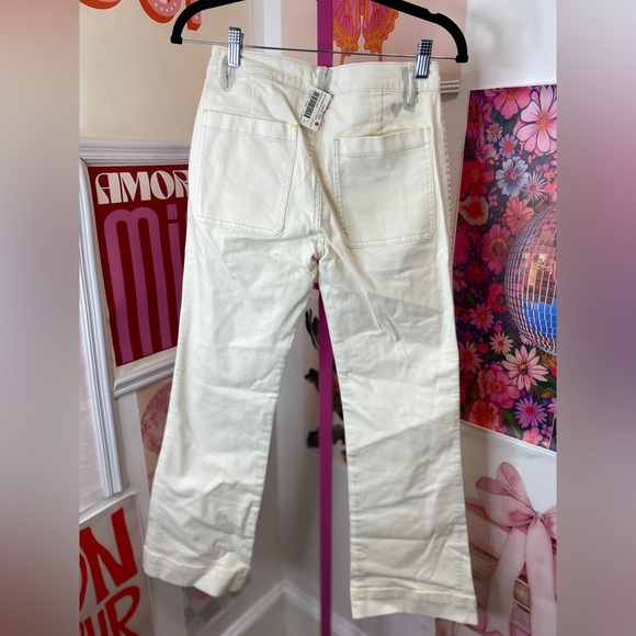 NWT KERRI Rosenthal Cream Flare & Wide Leg Jeans - Picture 4 of 10